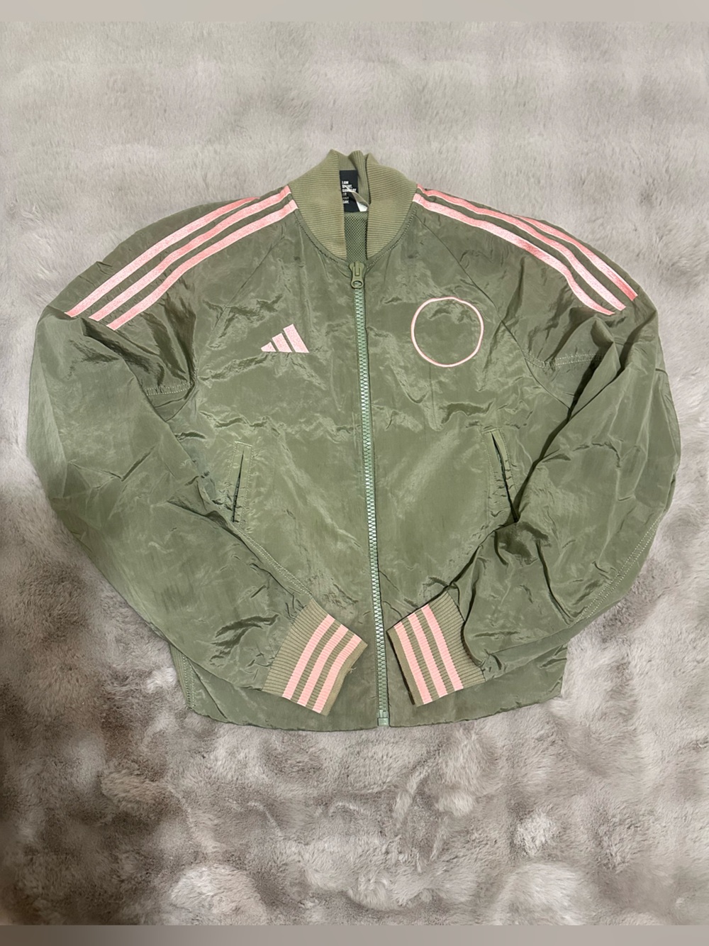 Adidas zip-front Bomber jacket Sz M